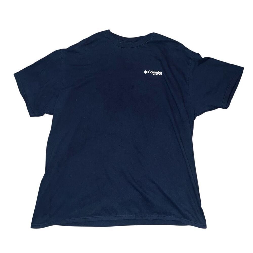 COLUMBIA PFG Men’s Navy & White T-Shirt Size XXL